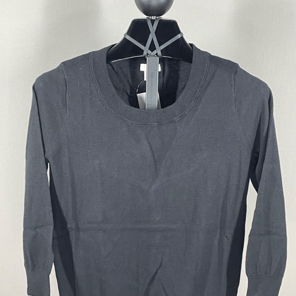 NEW J Crew Shirt Womens XXS black knit cotton preppy casual classic - Picture 2 of 10